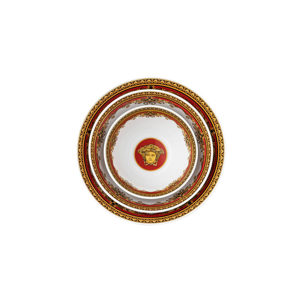 Versace Medusa Red Bowl Set, 4 pcs, view 2