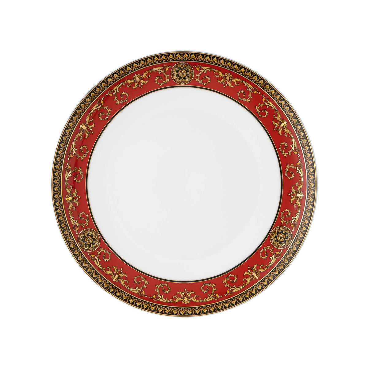 Versace Medusa Red Dinner Plate, 11 in
