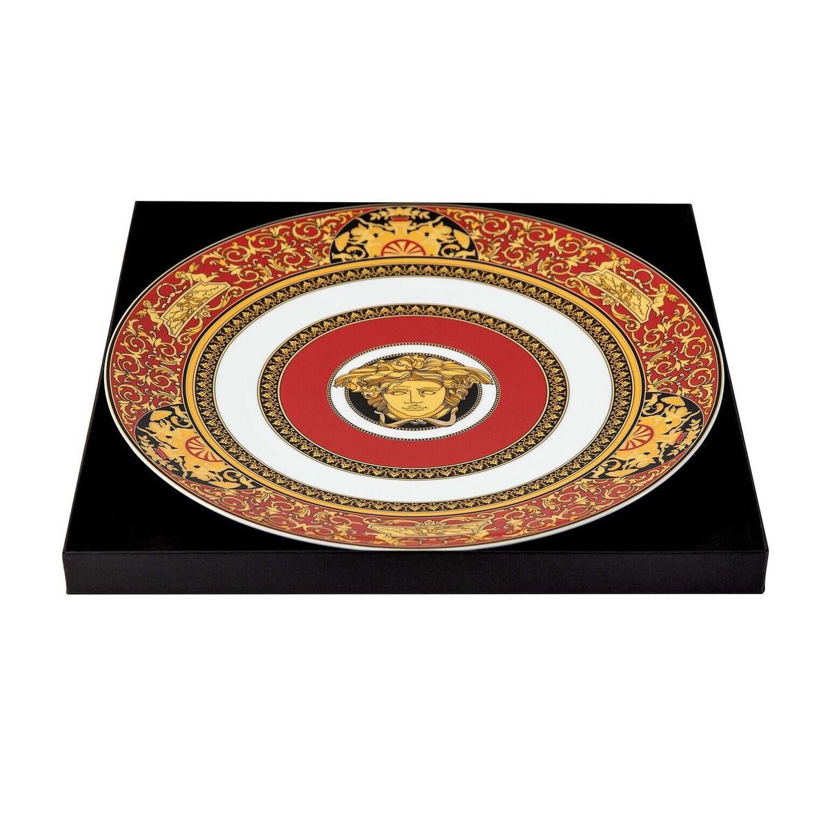 Versace Medusa Red Service Plate, 13 in, view 4