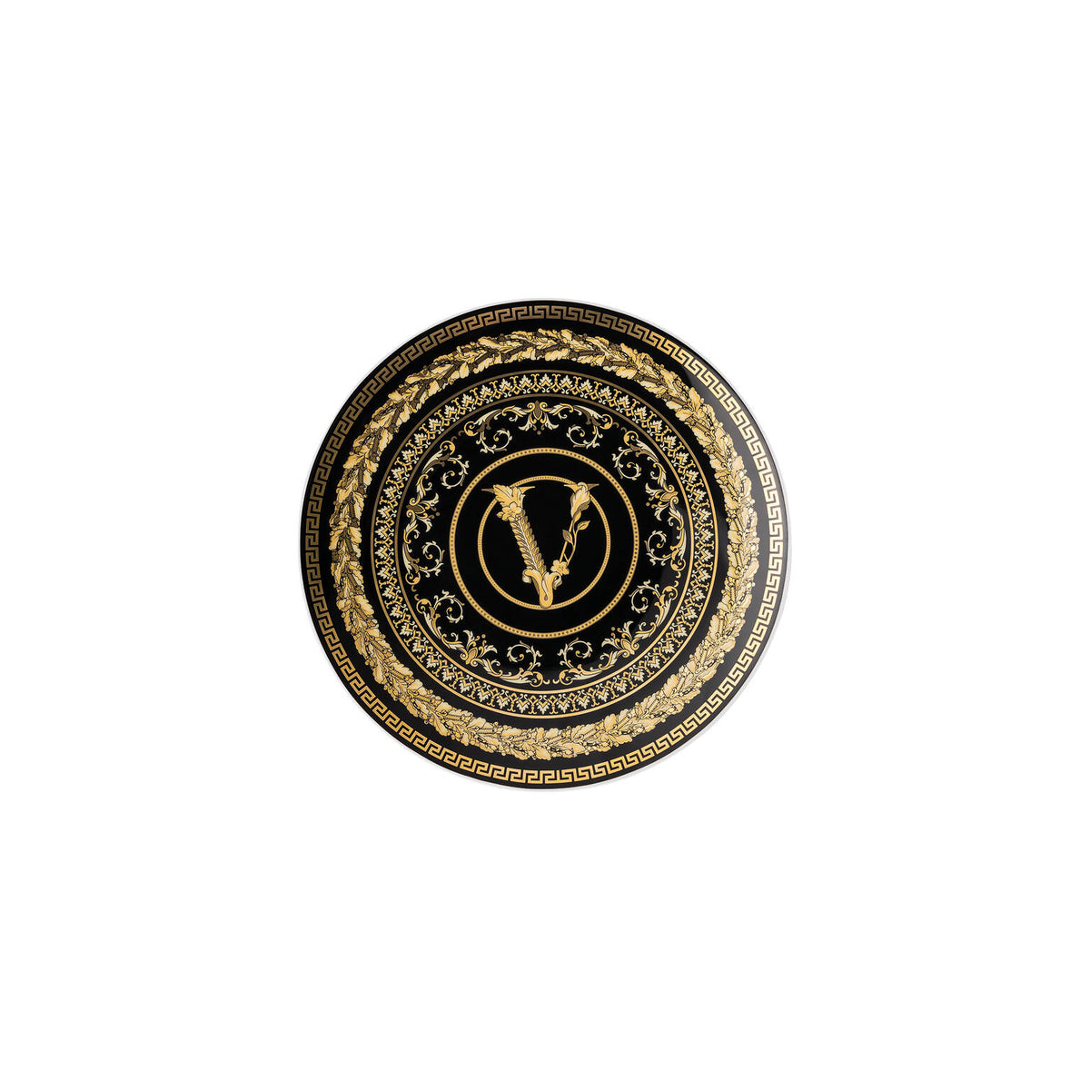 Versace Virtus Gala Bread & Butter Plate, 6 2/3 in, Black