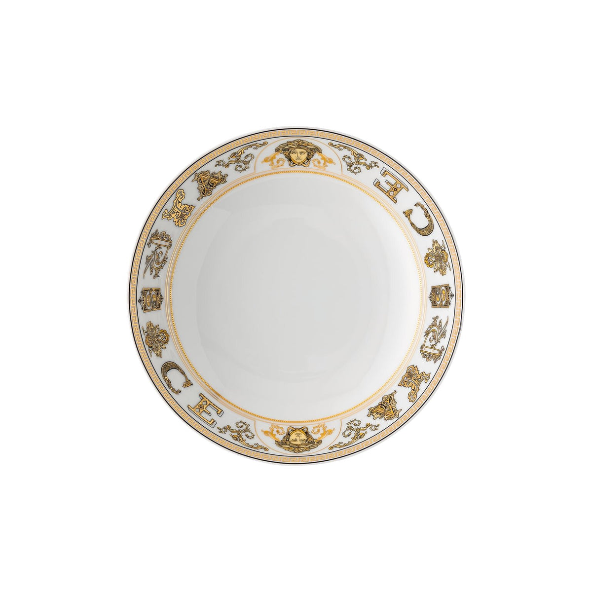 Versace Virtus Gala Rim Soup, 8 2/3 in, White