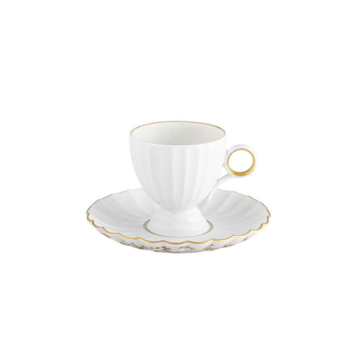 Vista Alegre 200 Anos Coffee Cup & Saucer on a white background