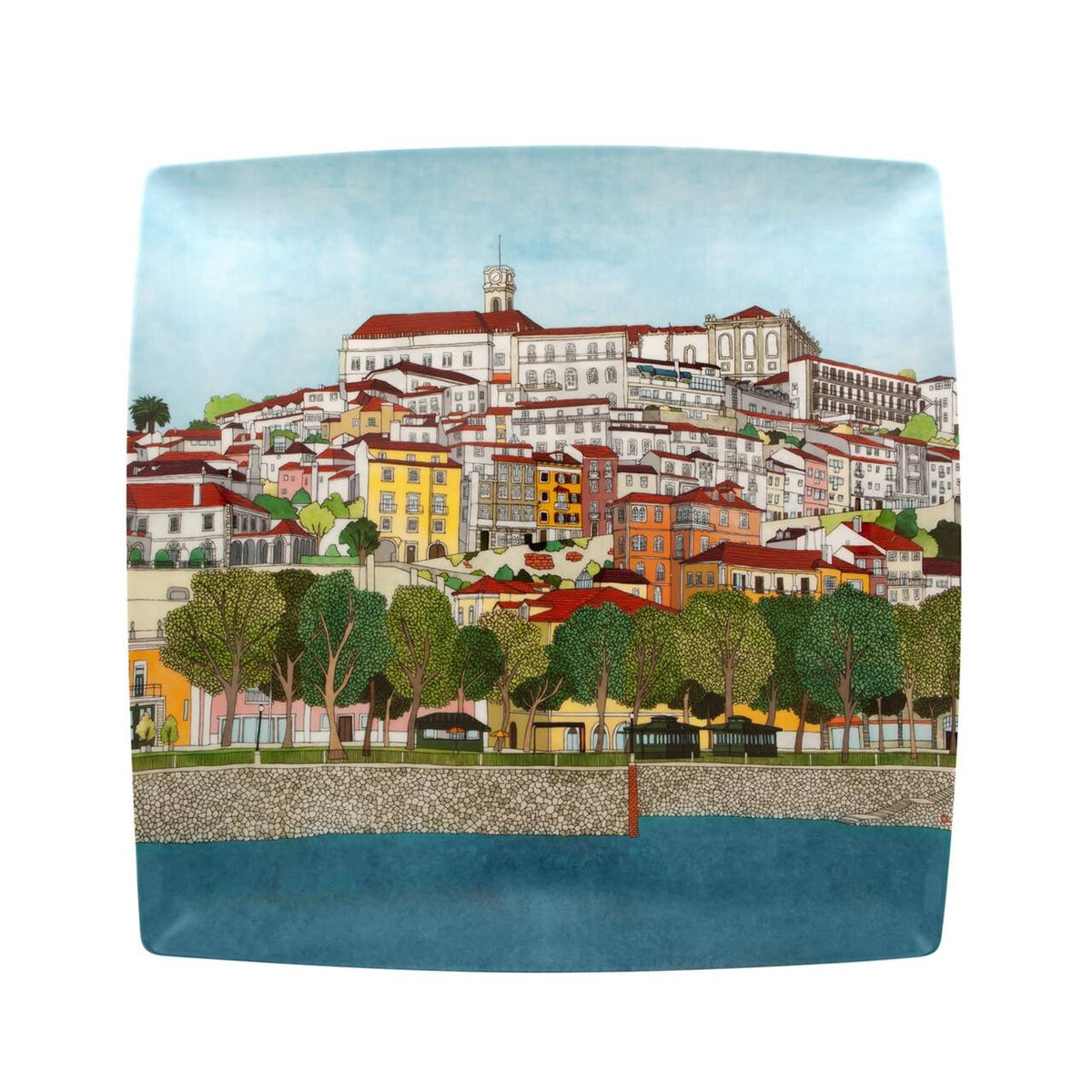 Vista Alegre Alma de Coimbra Charger Plate on a white background
