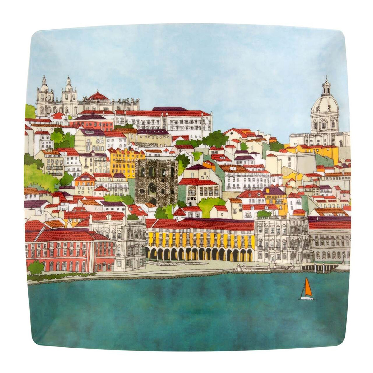 Vista Alegre Alma de Lisboa Charger Plate on a white background