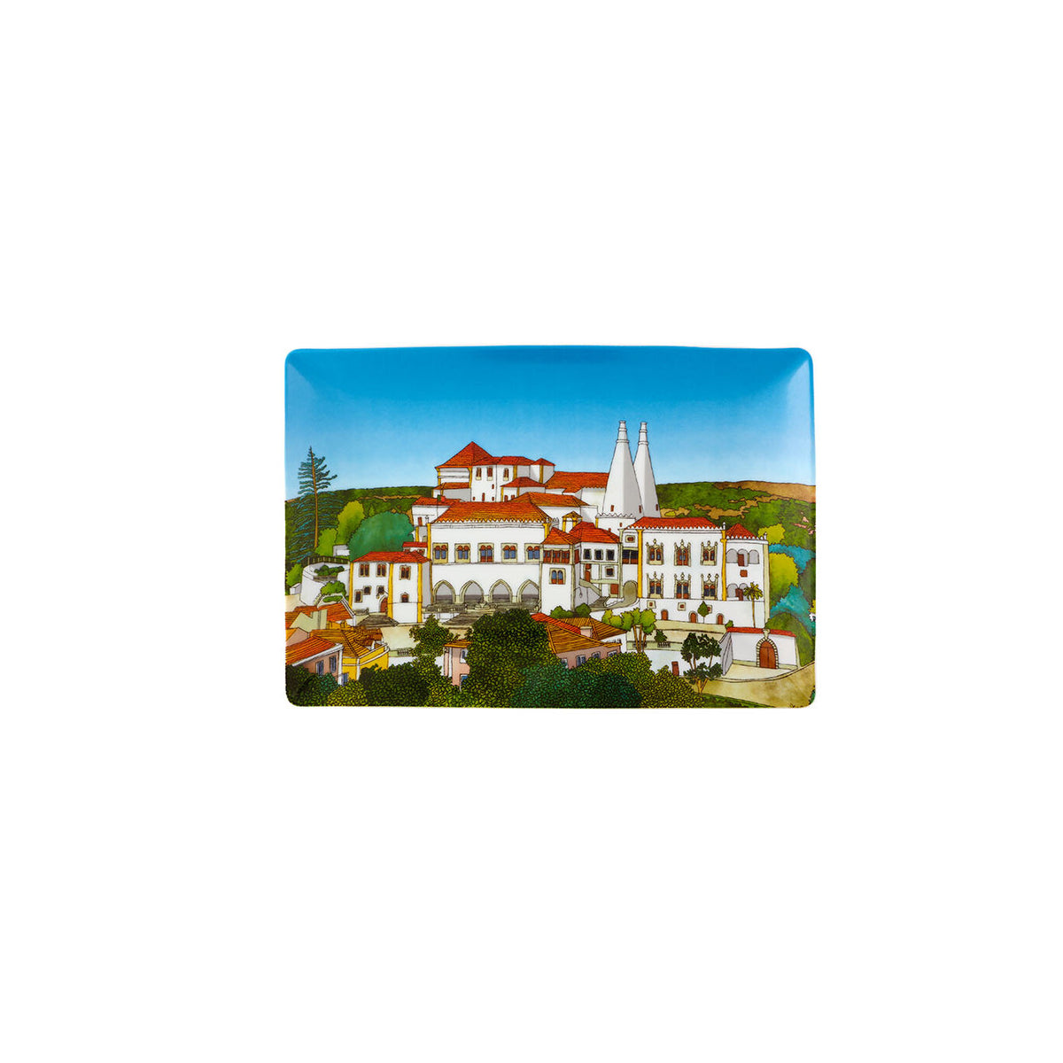 Vista Alegre Alma de Sintra Rectangular Plate on a white background