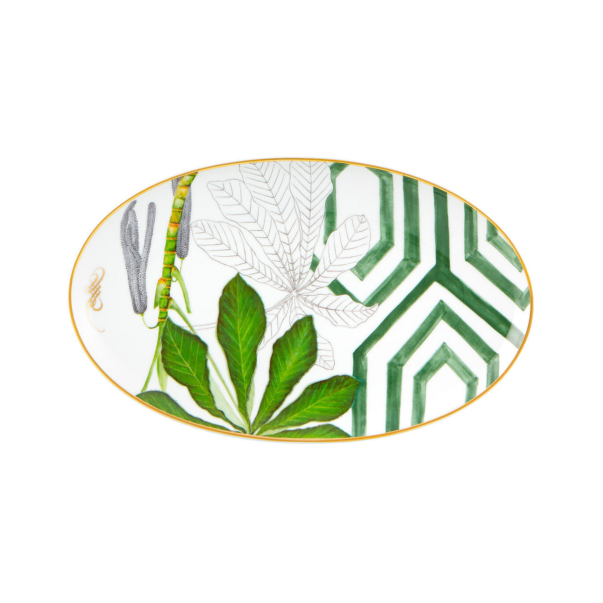 Vista Alegre Amazónia Small Oval Platter on a white background