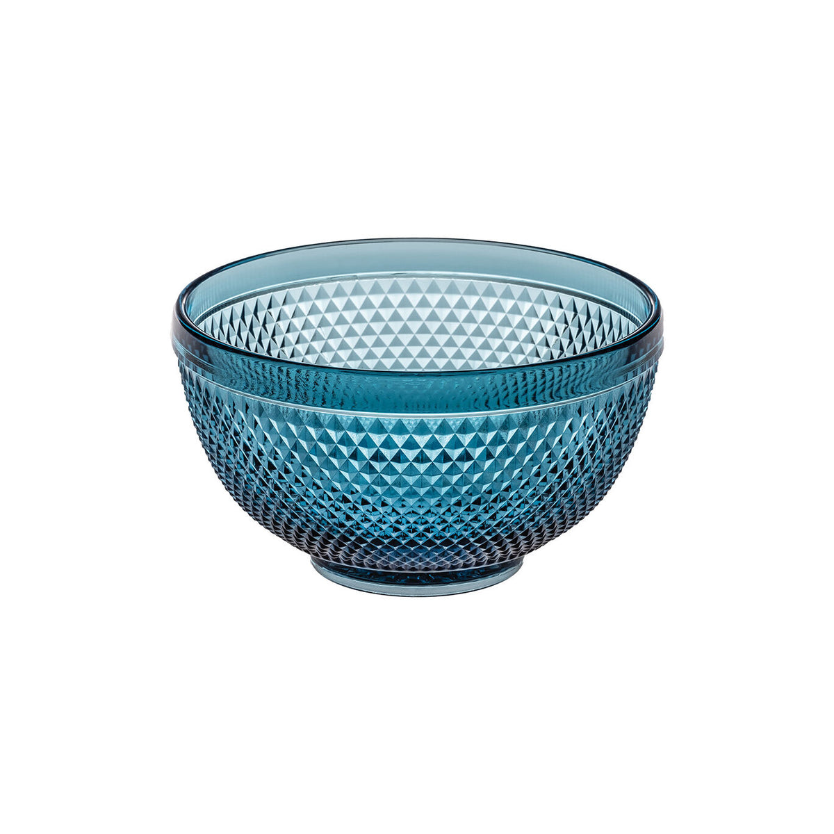 Vista Alegre Bicos Azul Blue Medium Bowl on a white background