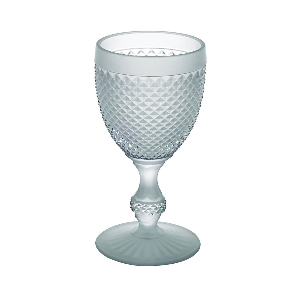 Vista Alegre Bicos Bicolor Frosted Goblet on a white background