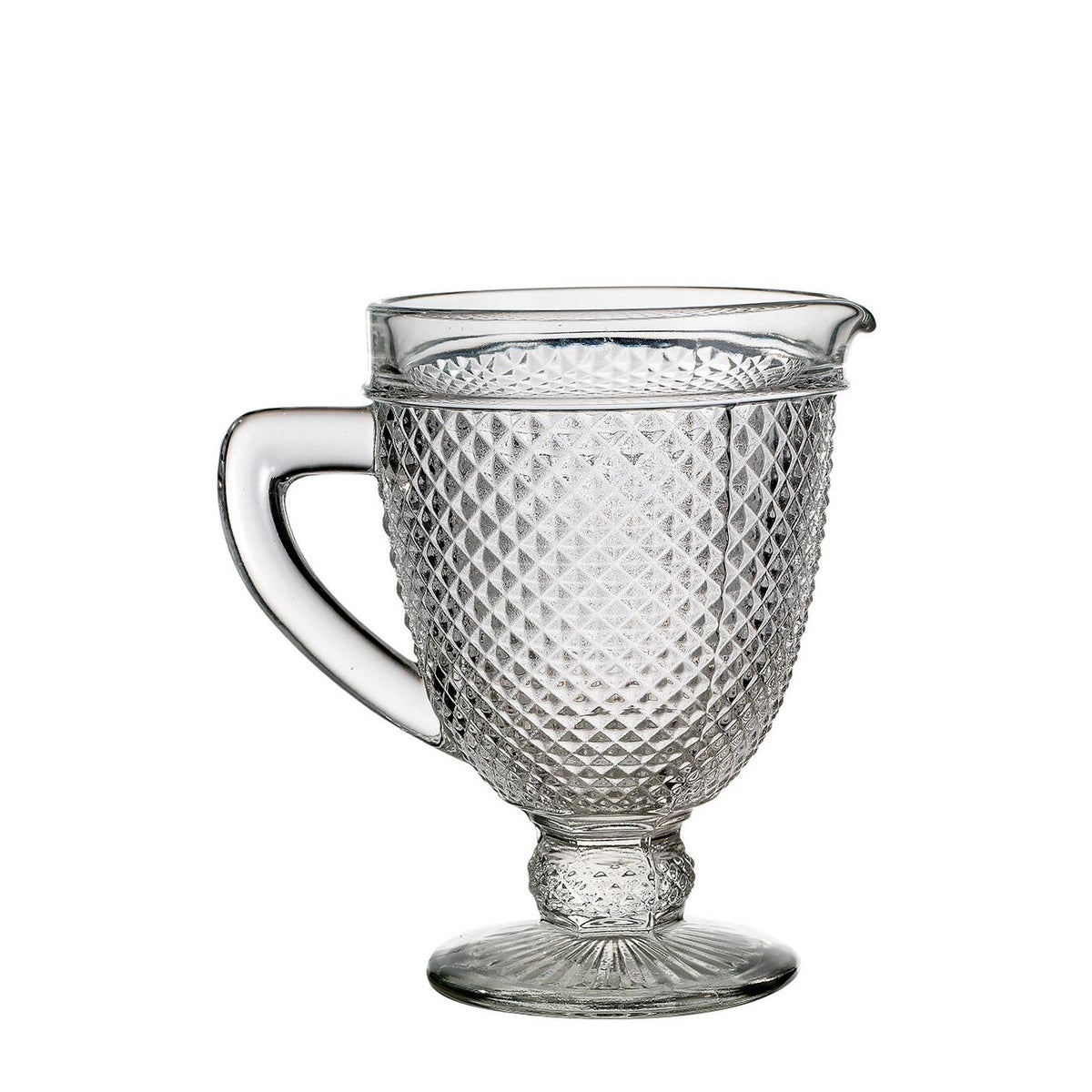 Vista Alegre Bicos Incolor Pitcher on a white background