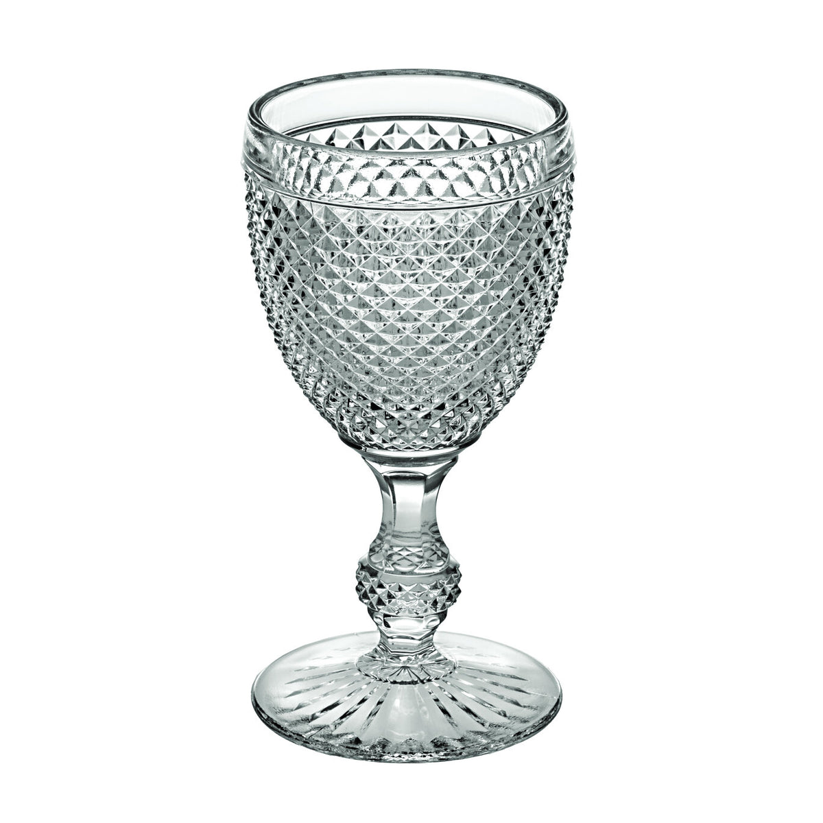 Vista Alegre Bicos Incolor Set of 4 Water Goblets on a white background