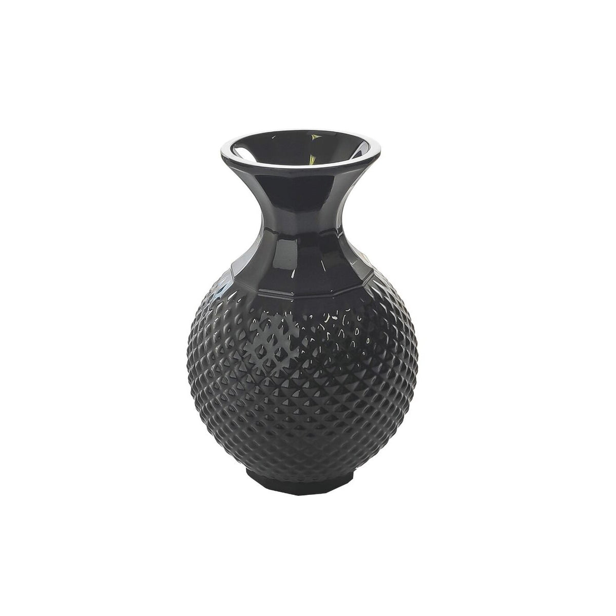 Vista Alegre Bicos Preto Small Bud Vase Black on a white background