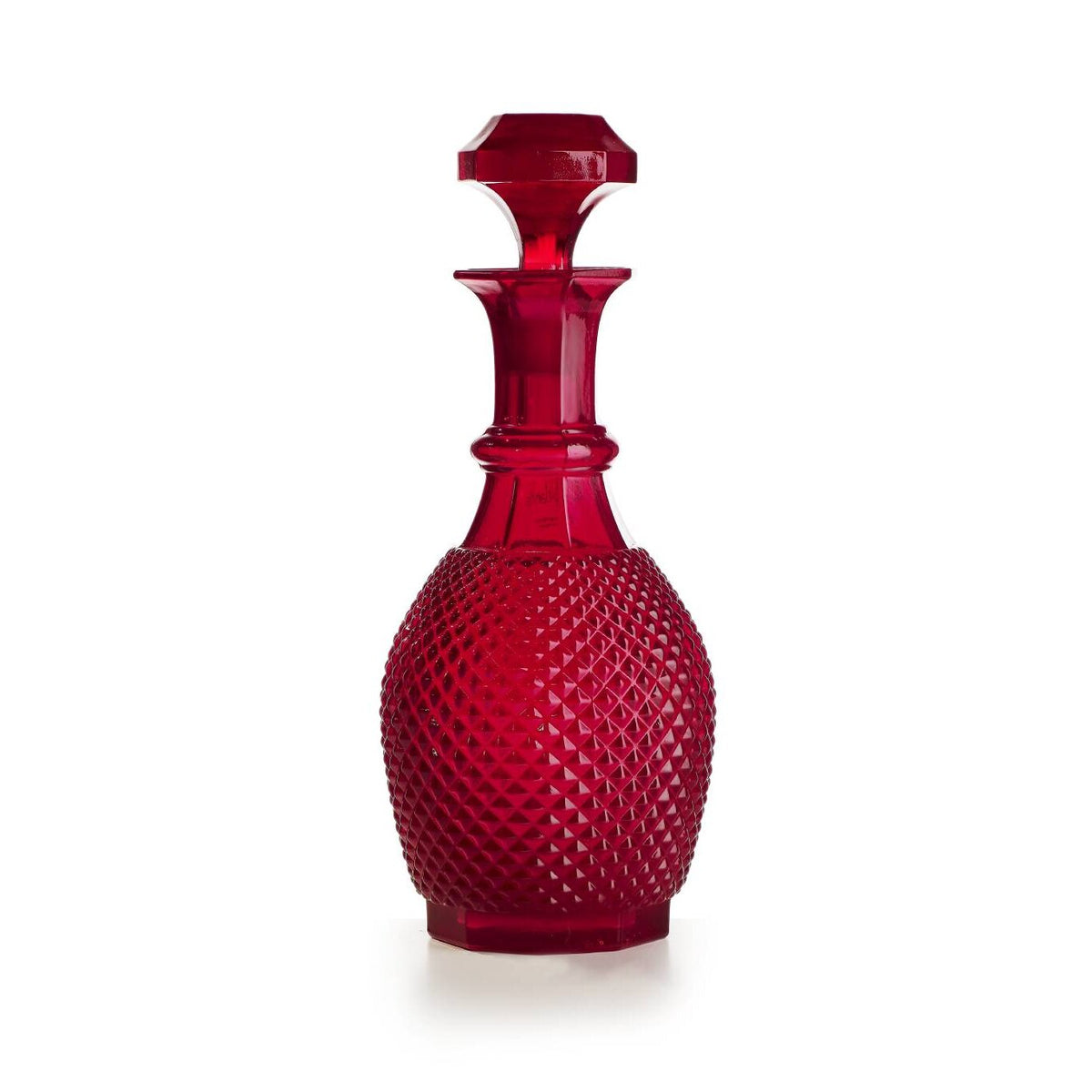 Vista Alegre Bicos Vermelho Wine Decanter Red on a white background