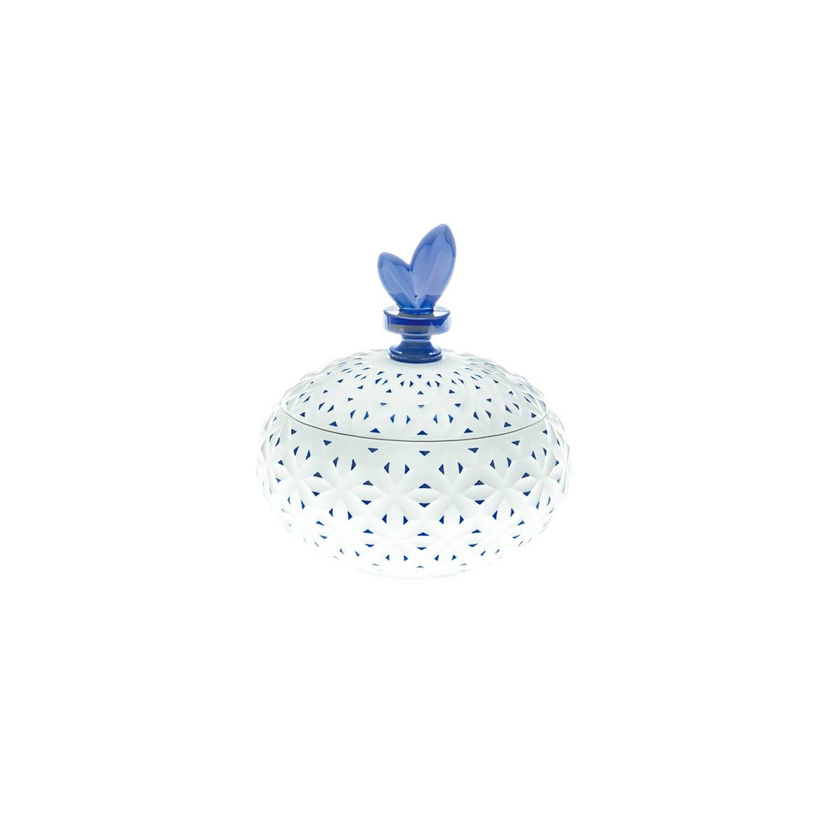 Vista Alegre Blue Ming Low Box on a white background