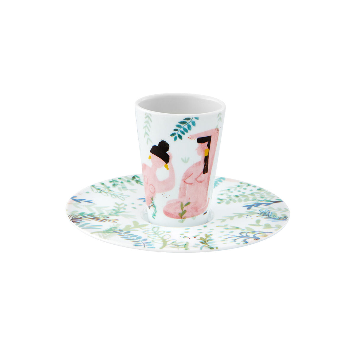 Vista Alegre Bode Inspiratório Coffee Cup with Saucer VI on a white background