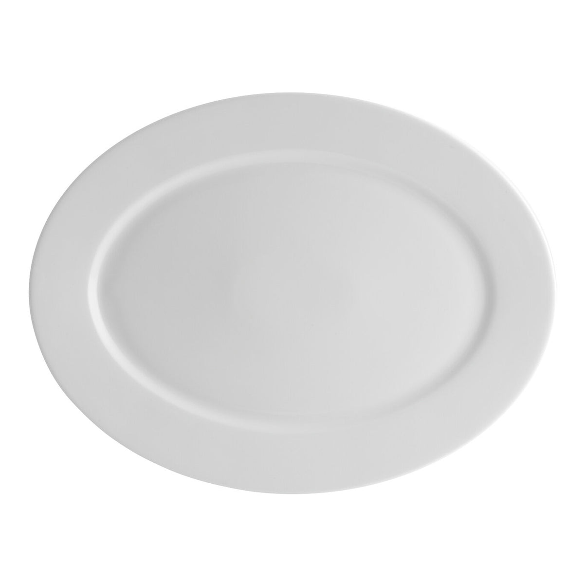 Vista Alegre Broadway White Large Oval Platter on a white background