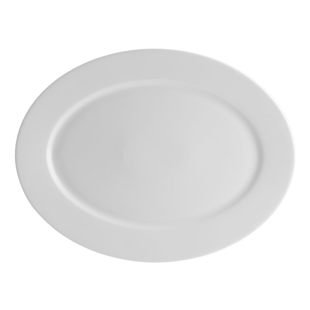 Vista Alegre Broadway White Medium Oval Platter on a white background