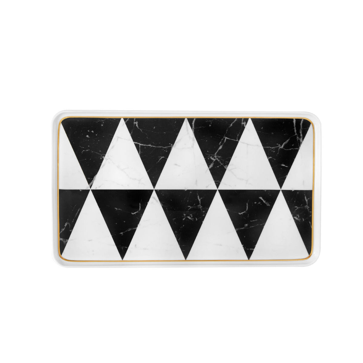 Vista Alegre Carrara Small Rectangular Platter on a white background