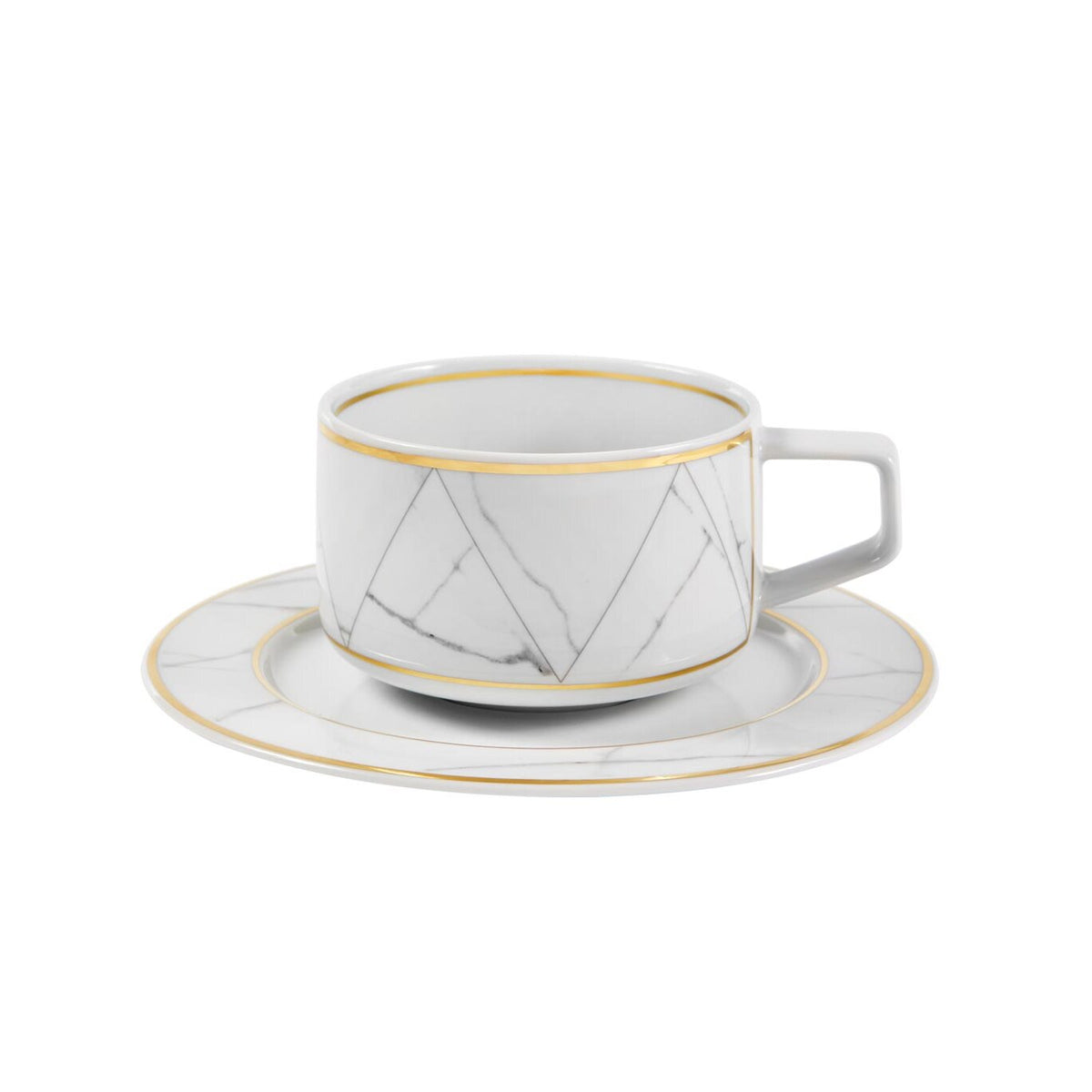 Vista Alegre Carrara Tea Cup & Saucer on a white background