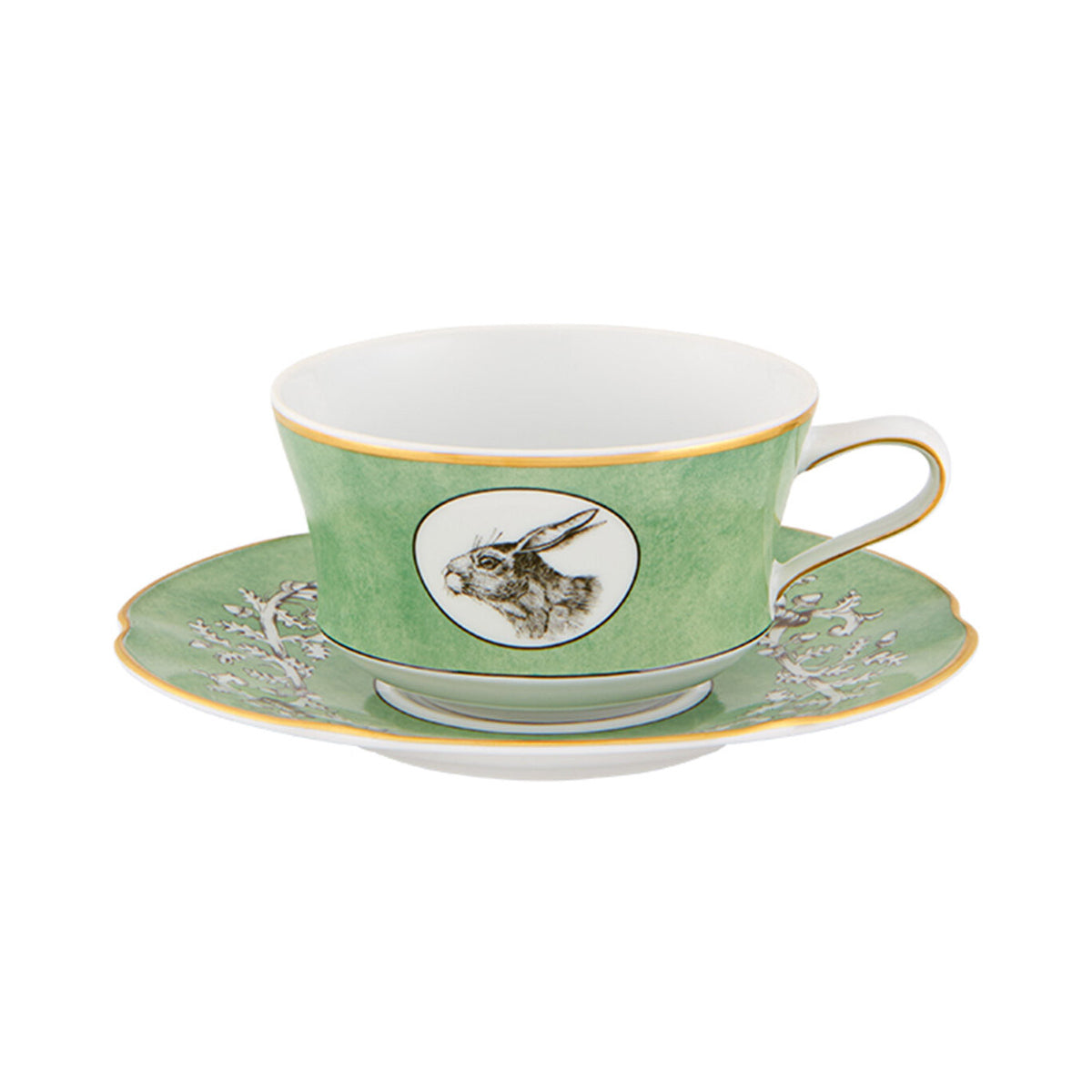 Vista Alegre Casa de Alba Tea Cup and Saucer on a white background