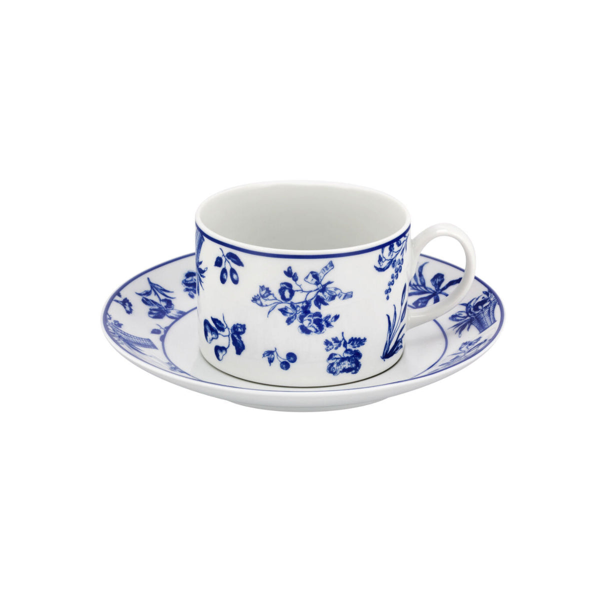 Vista Alegre Chintz Azul Breakfast Cup & Saucer on a white background
