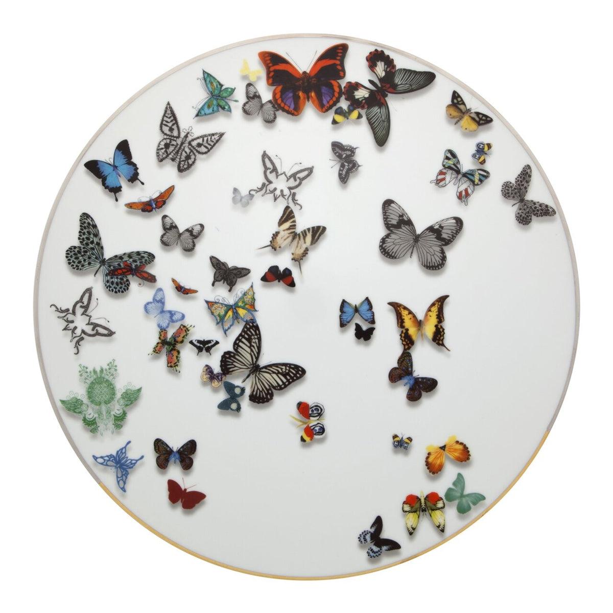 Vista Alegre Christian Lacroix Butterfly Parade Charger Plate on a white background