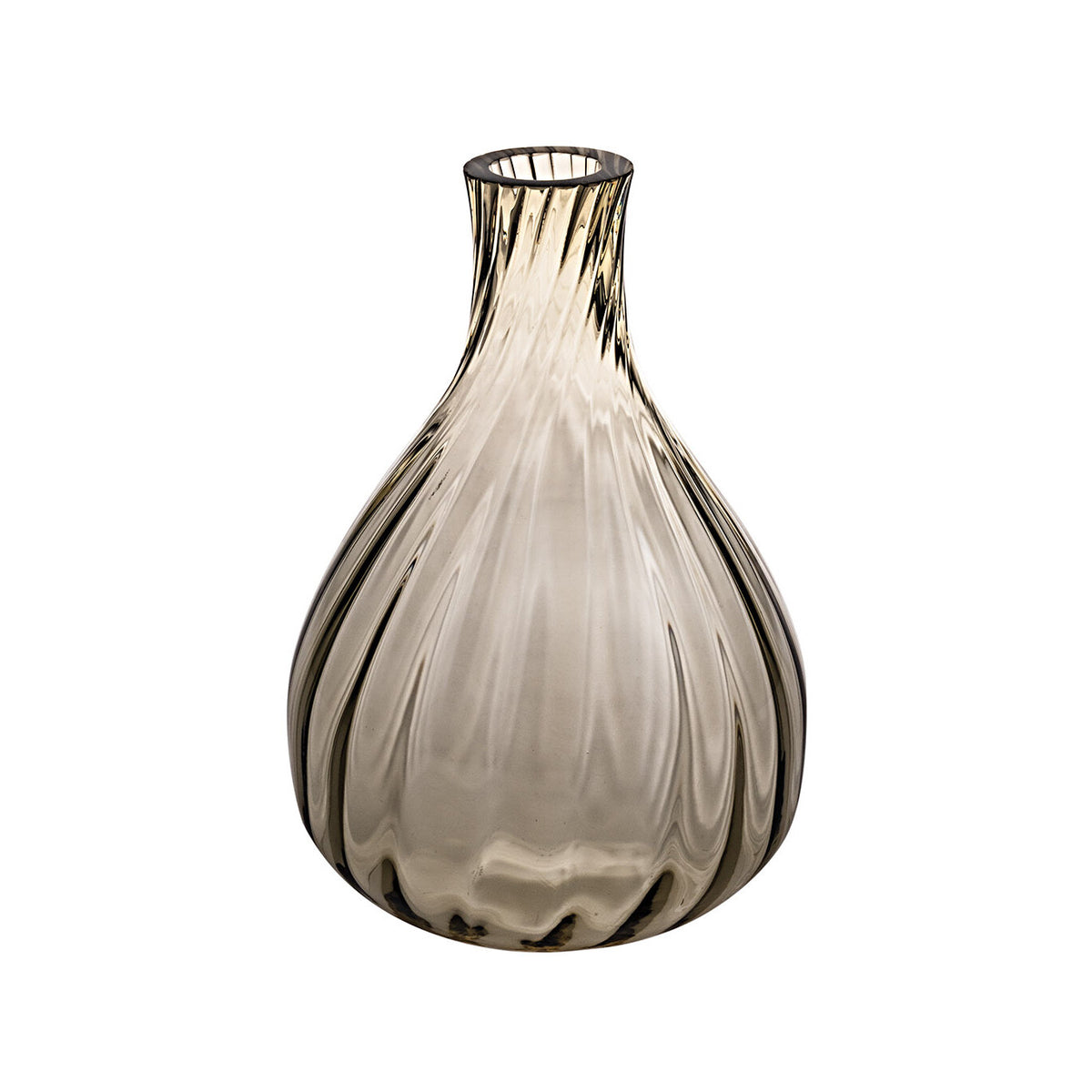 Vista Alegre Color Drop Small Bud Vase Brown on a white background