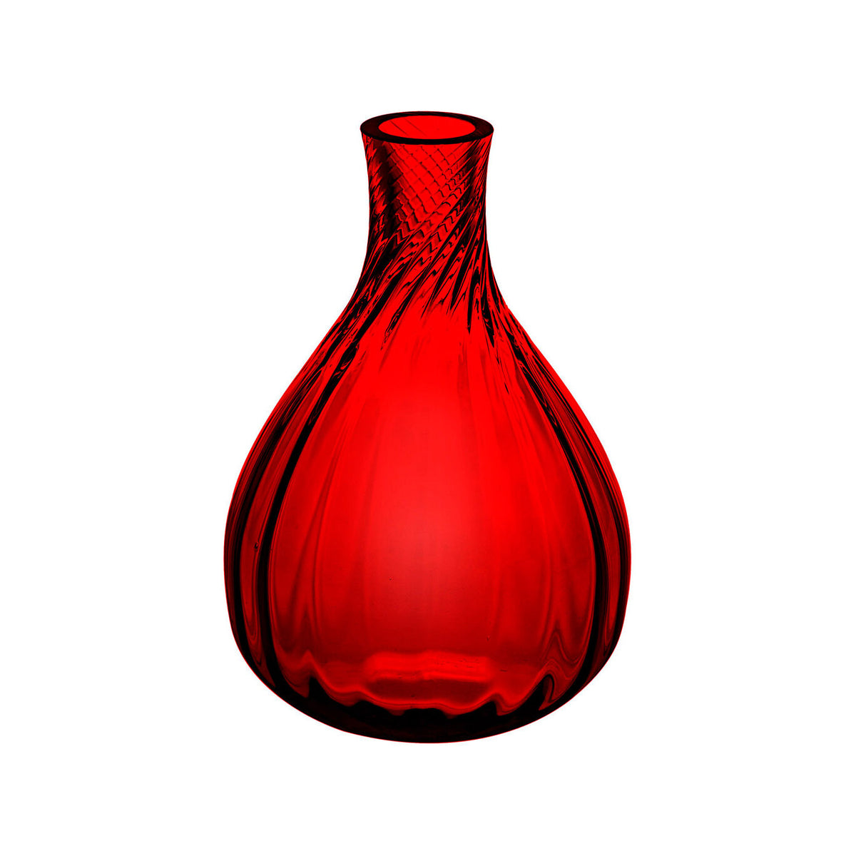 Vista Alegre Color Drop Small Bud Vase Red on a white background