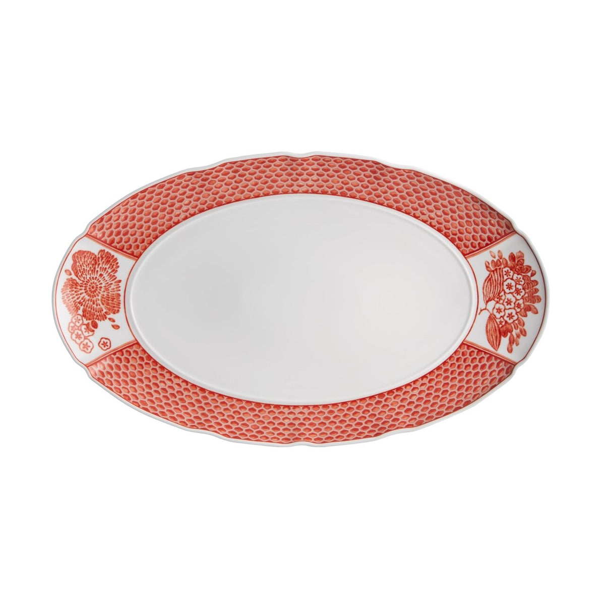 Vista Alegre Coralina Small Oval Platter on a white background