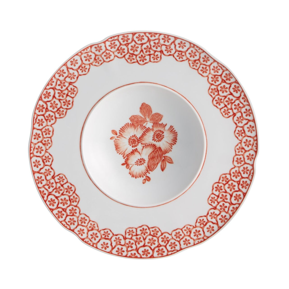 Vista Alegre Coralina Soup Plate on a white background