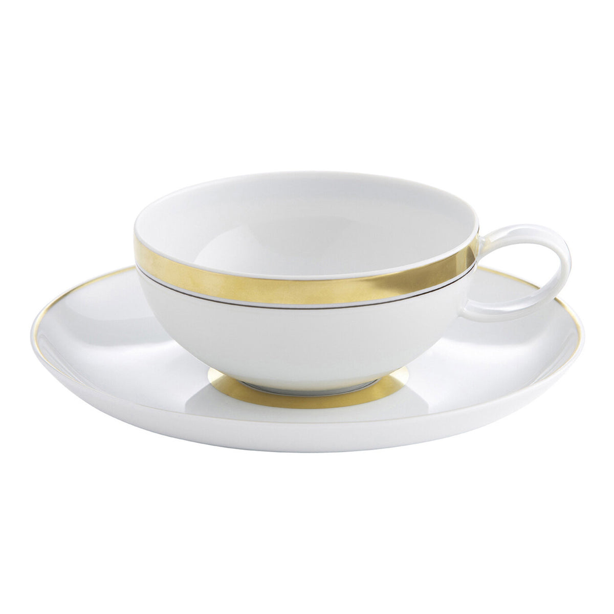 Vista Alegre Domo Gold Tea Cup & Saucer on a white background