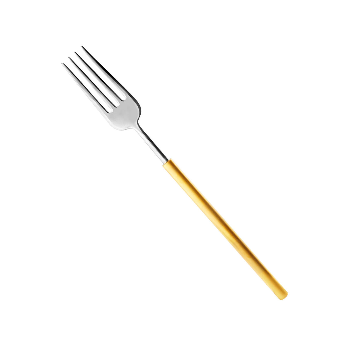Vista Alegre Domo Handle Matte Gold Table Fork on a white background