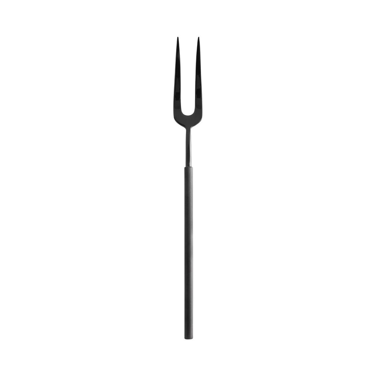 Vista Alegre Domo Matte Black Meat Serving Fork on a white background