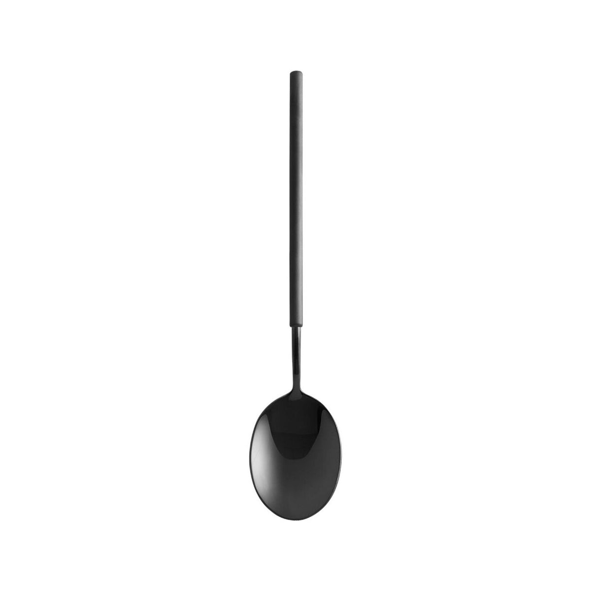 Vista Alegre Domo Matte Black Serving Spoon on a white background