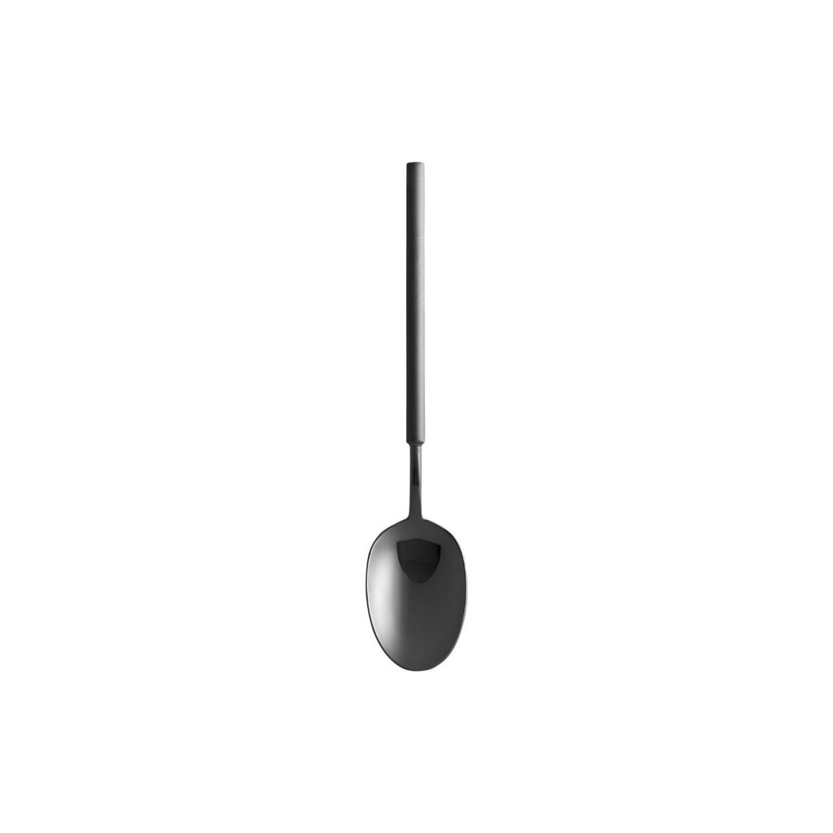 Vista Alegre Domo Matte Black Soup Spoon Oval on a white background