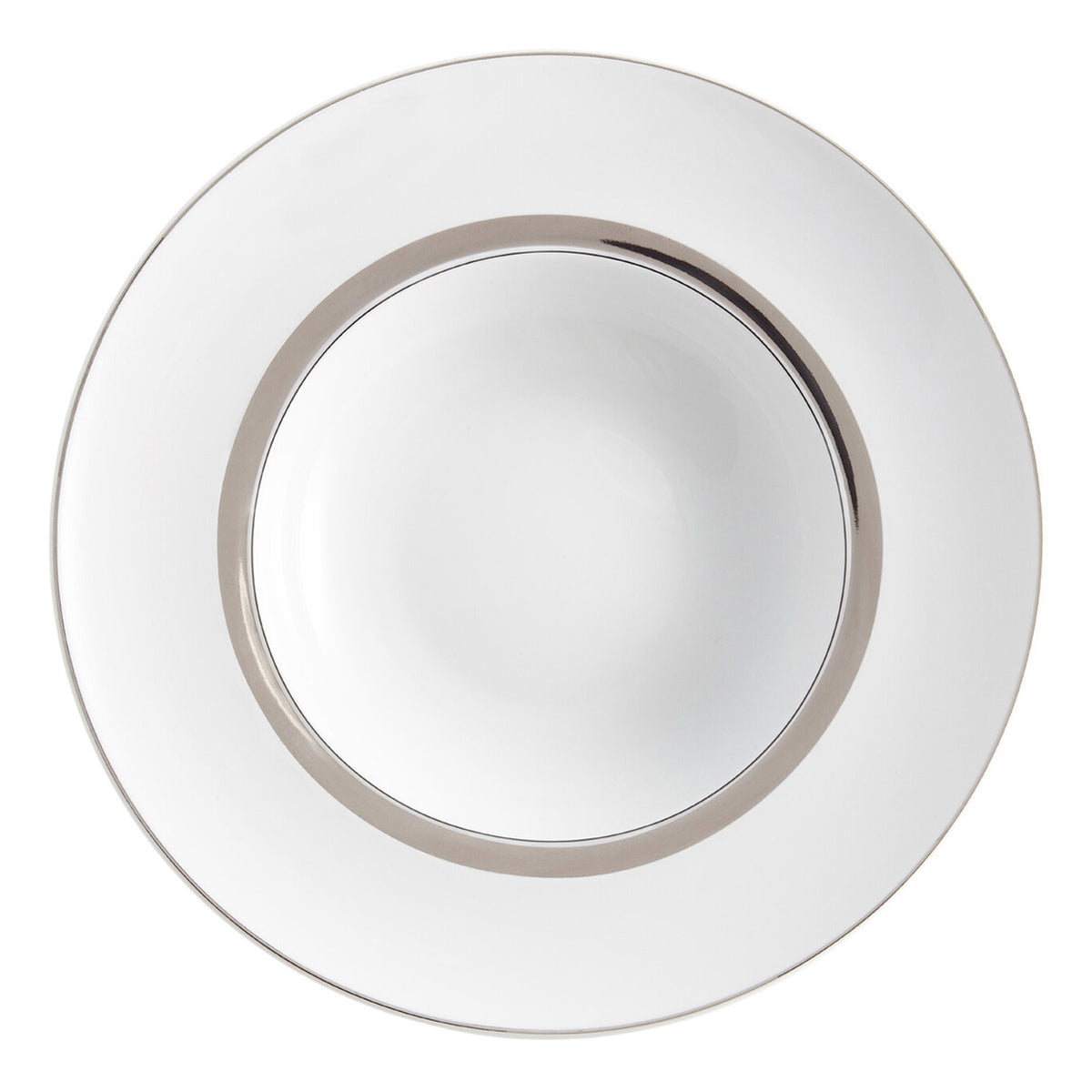 Vista Alegre Domo Platinum Soup Plate on a white background