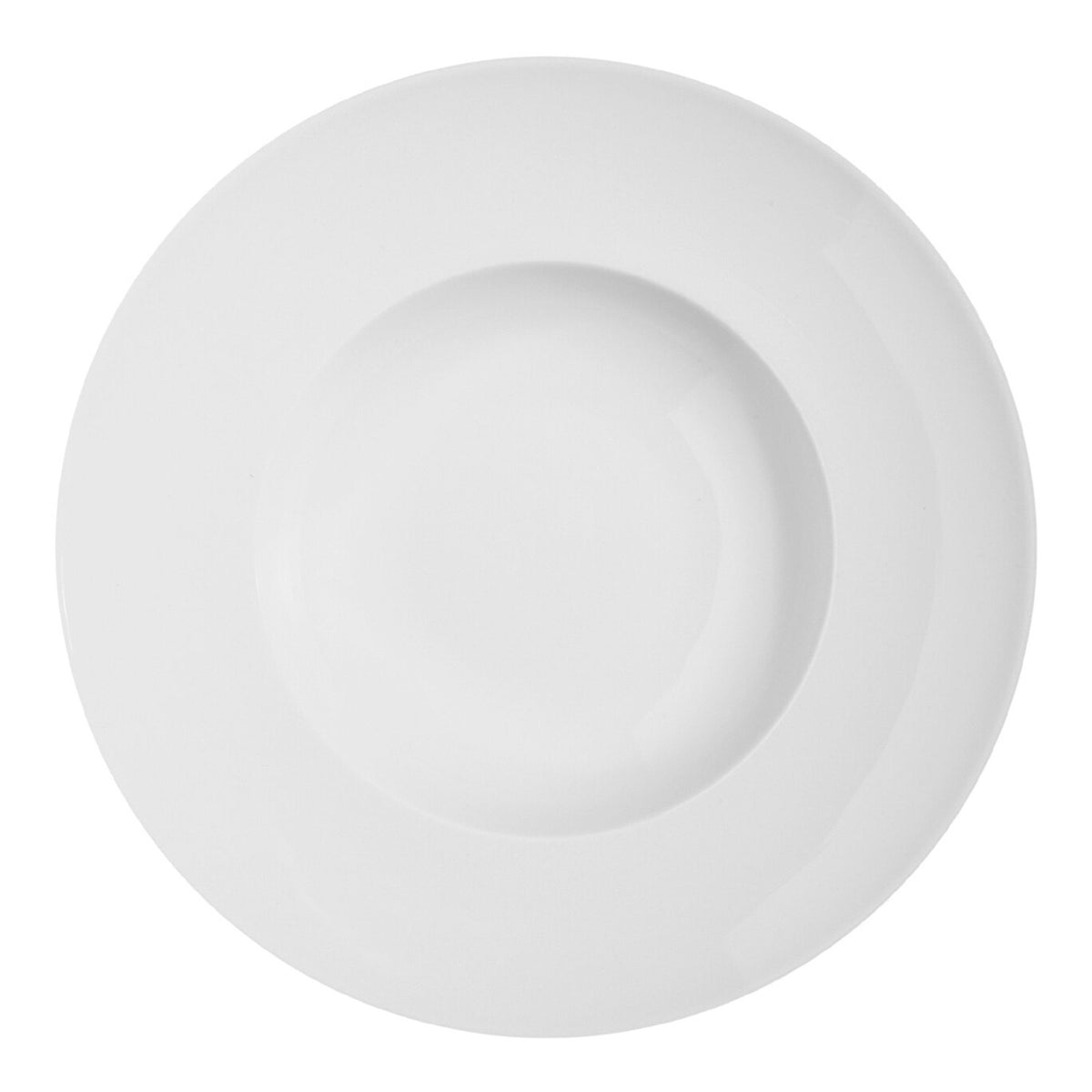 Vista Alegre Domo White Soup Plate on a white background