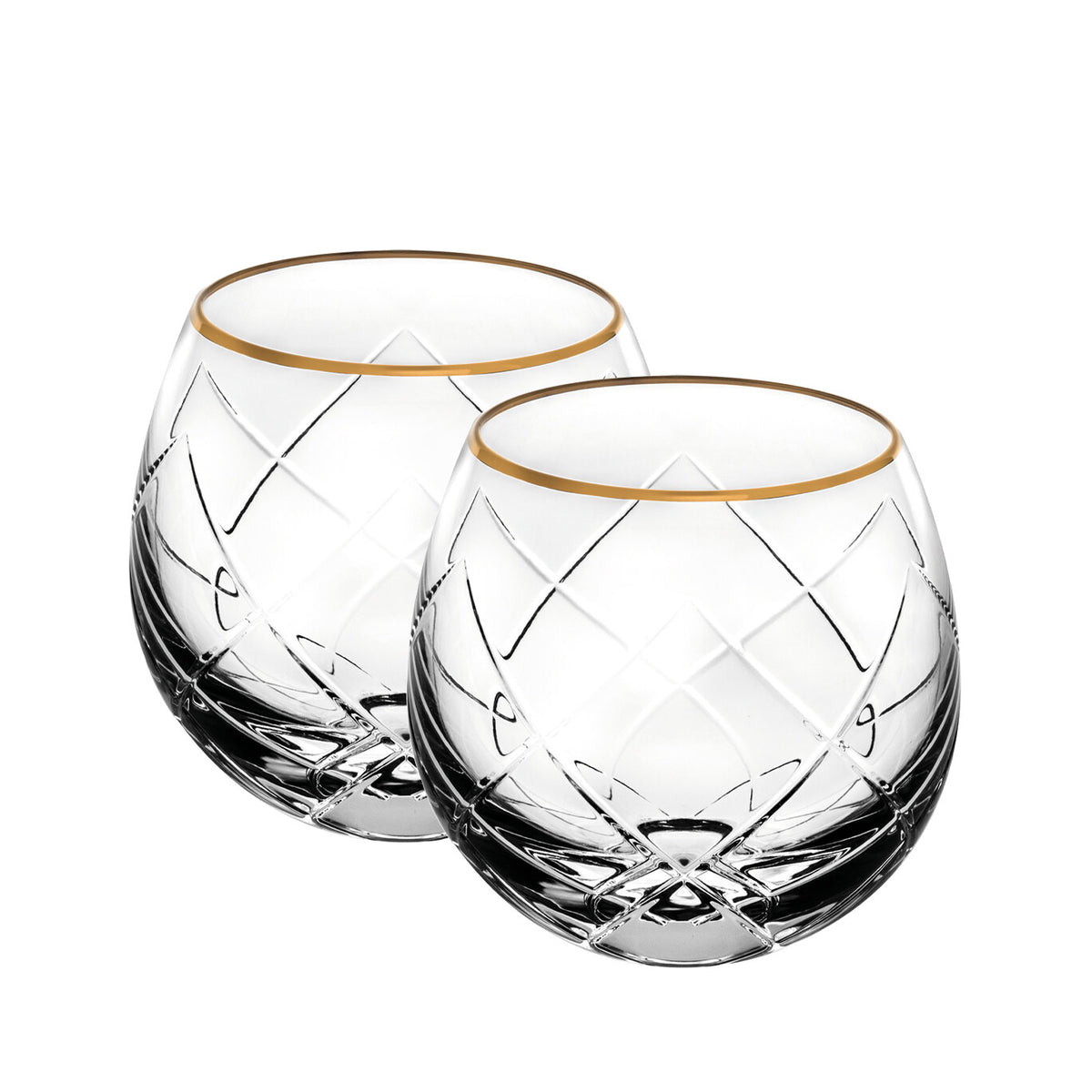 Vista Alegre Dux Set of 2 Old Fashioned on a white background