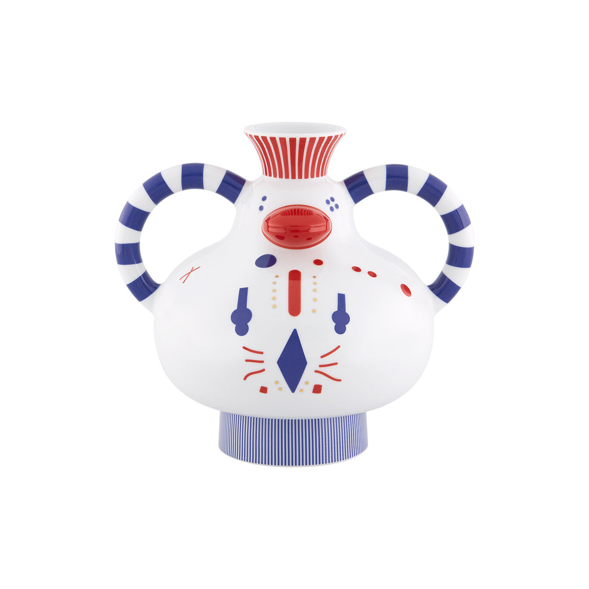 Vista Alegre Folkifunki Vase Chicken on a white background