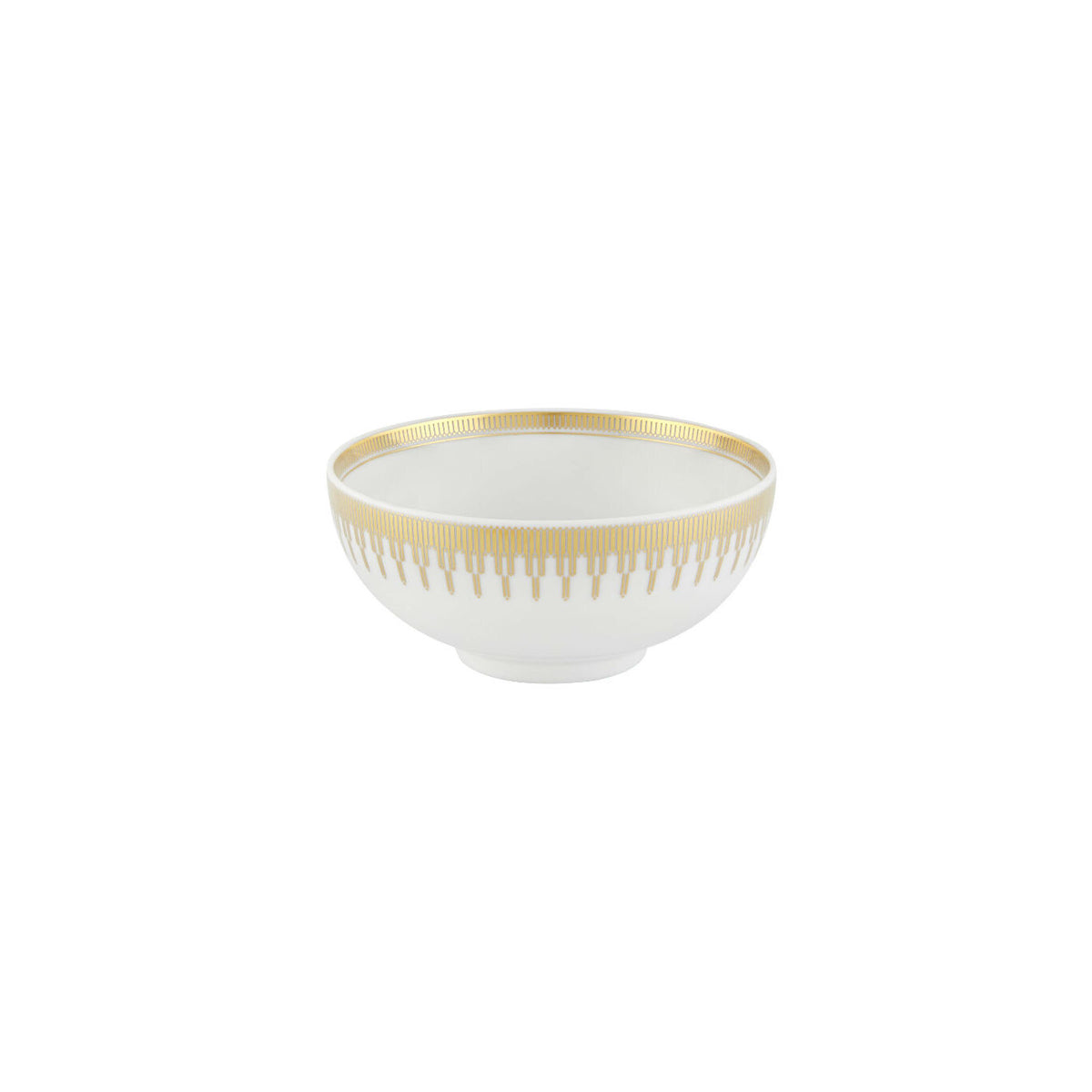 Vista Alegre Gold Exotic Soup Bowl on a white background