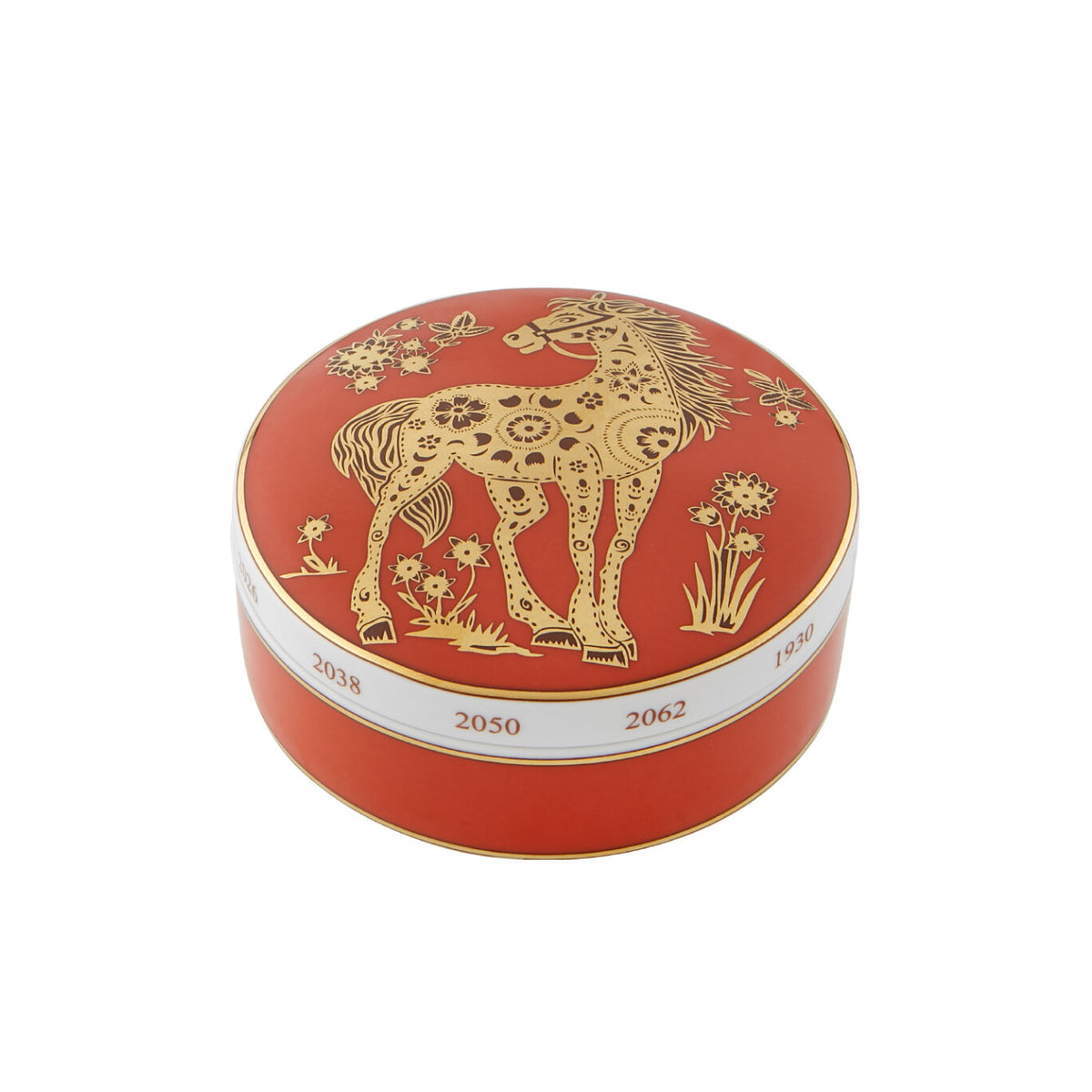 Vista Alegre Golden Large Box Regaleira Horse on a white background