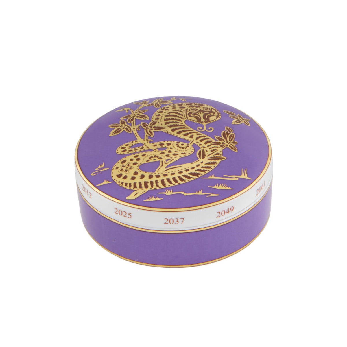 Vista Alegre Golden Large Box Regaleira Snake on a white background