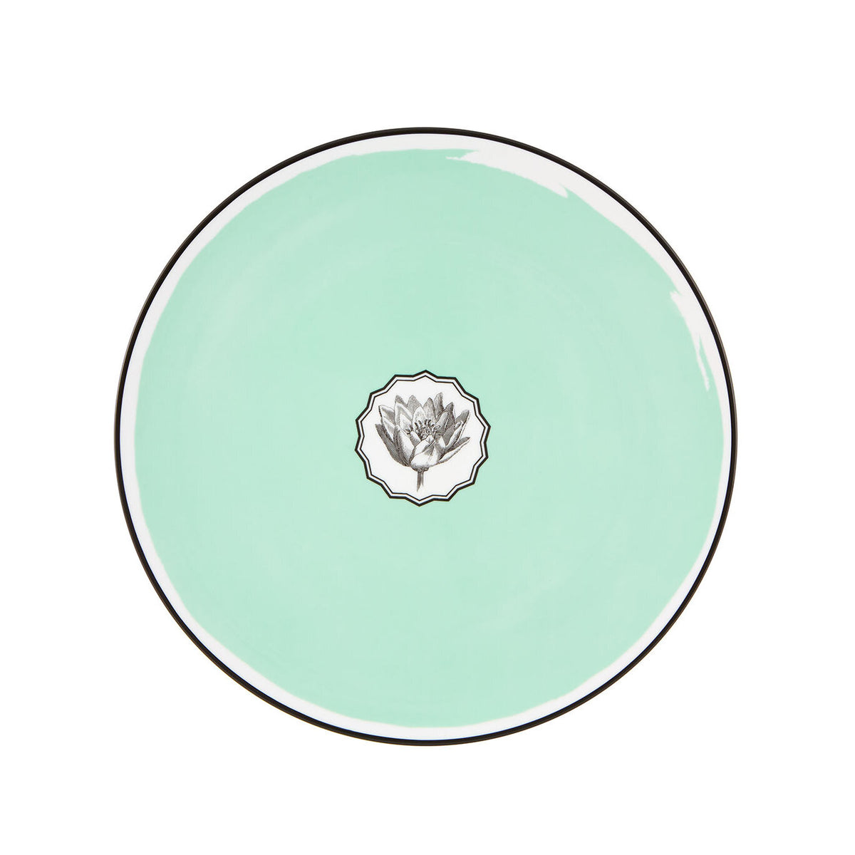 Vista Alegre Herbariae Charger Plate Green on a white background