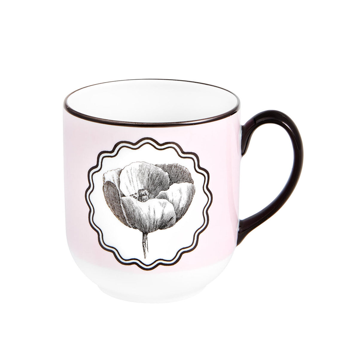 Vista Alegre Herbariae Mug Pink on a white background