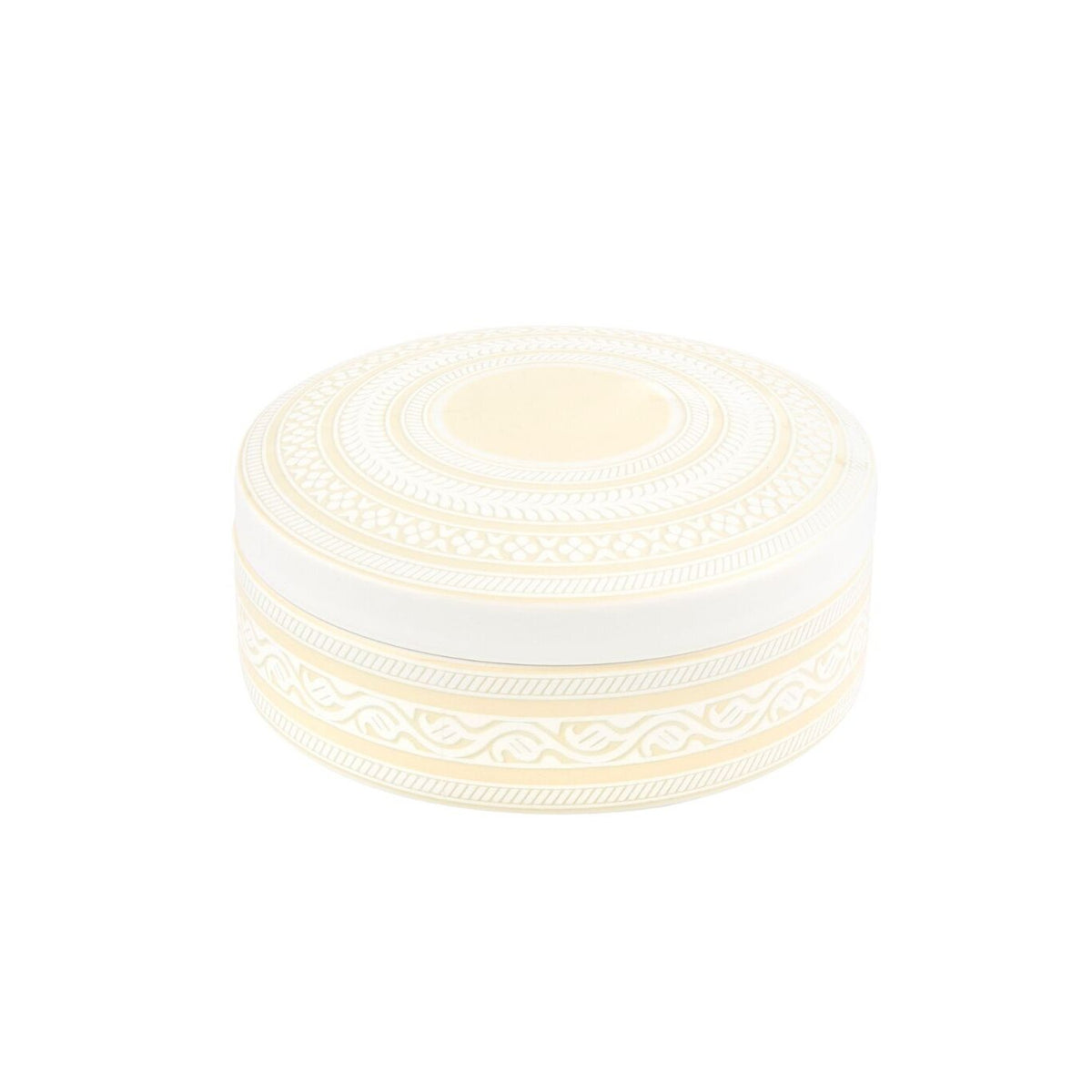 Vista Alegre Ivory Large Round Box on a white background