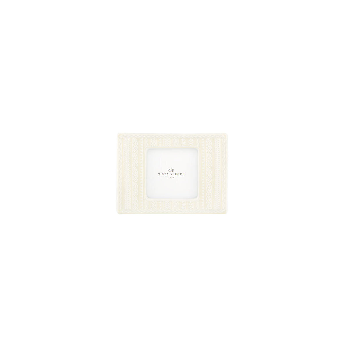 Vista Alegre Ivory Small Square Picture Frame on a white background