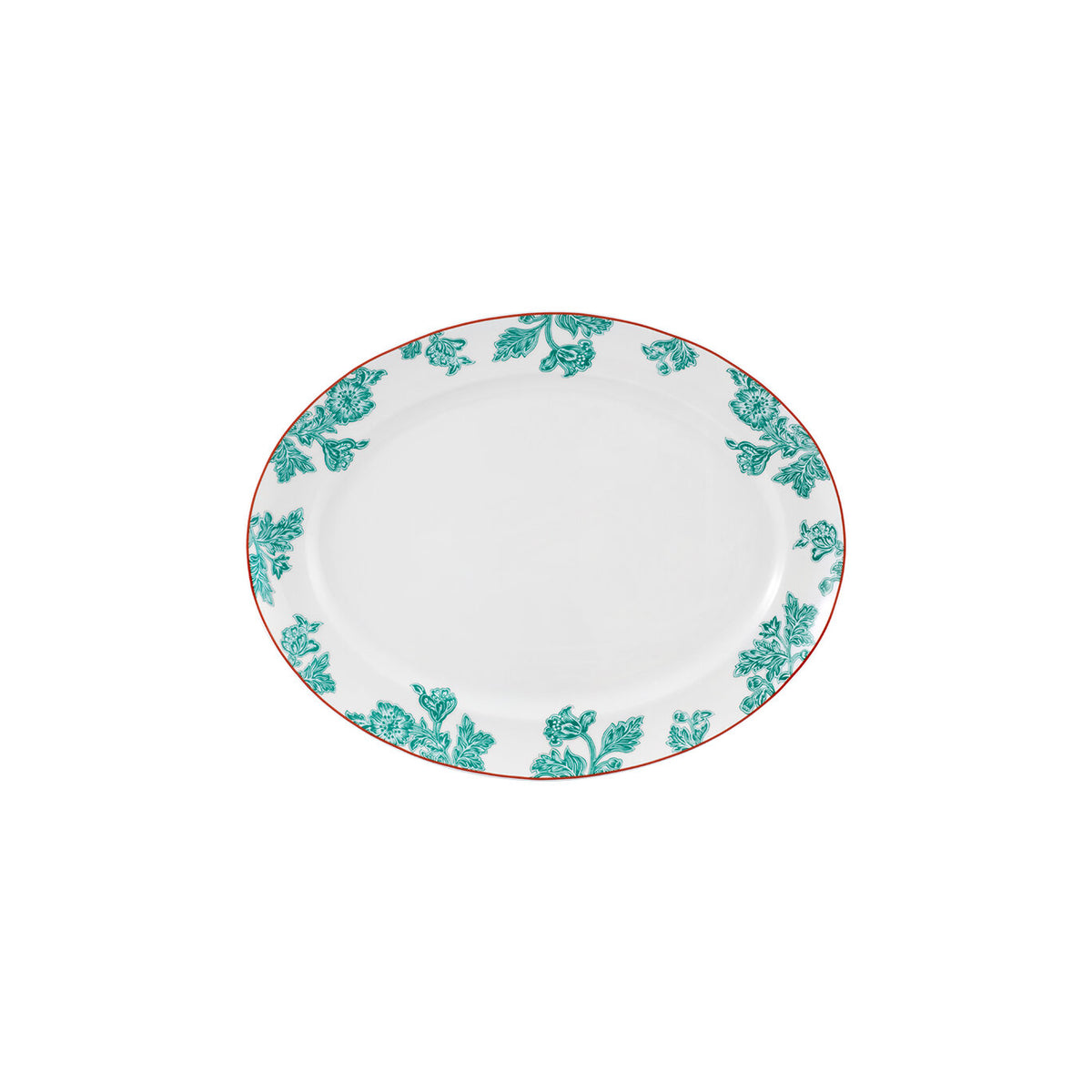 Vista Alegre Lotus Medium Oval Platter on a white background