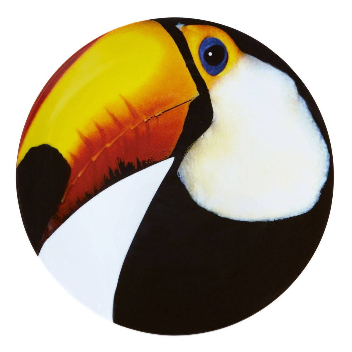 Vista Alegre Olhar o Brasil Charger Plate Toucan on a white background
