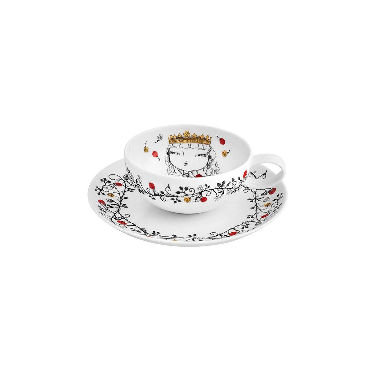 Vista Alegre Rainhas de Portugal Set of 6 Tea Cups with Saucers, view 4
