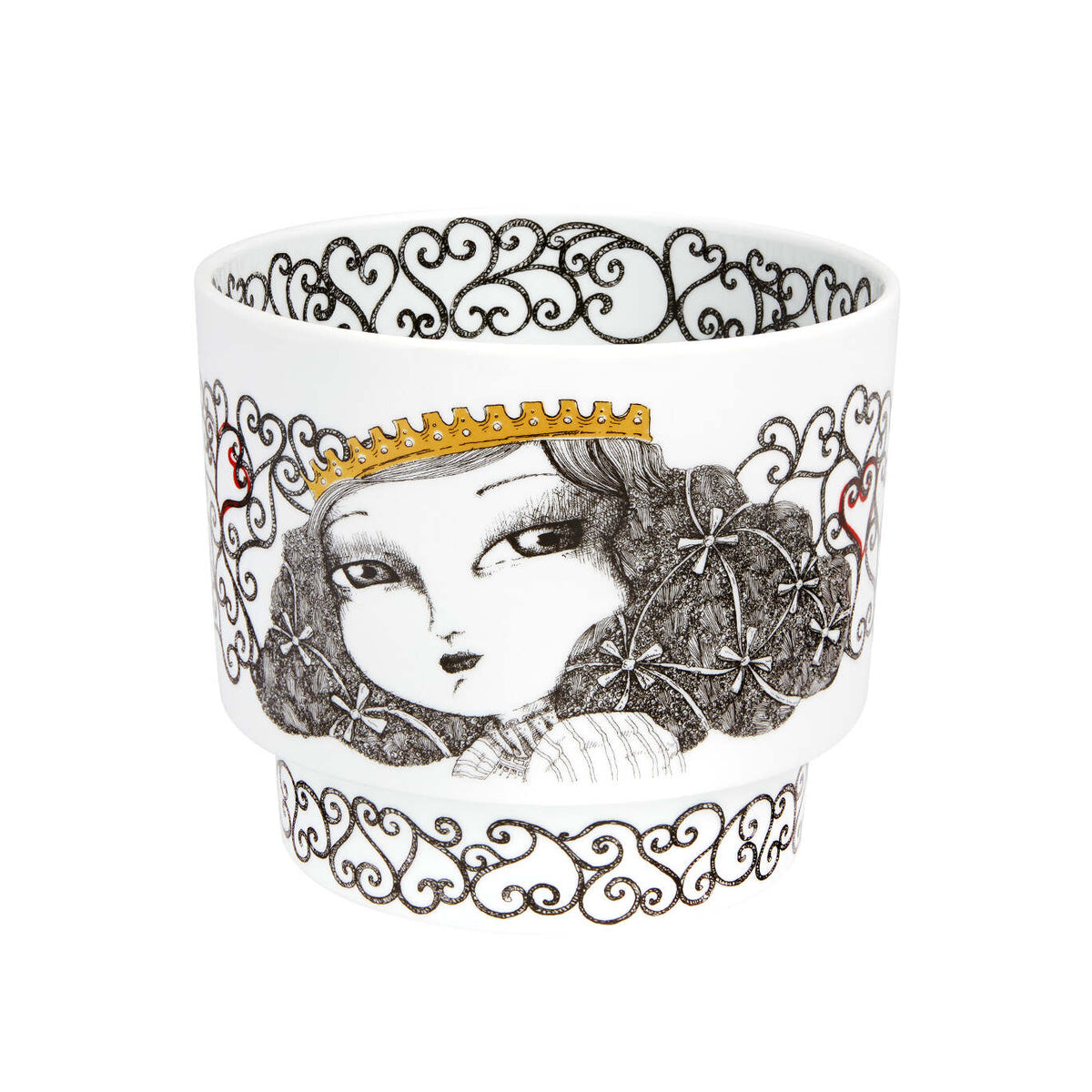 Vista Alegre Rainhas de Portugal Vase Rainha Inês de Castro on a white background