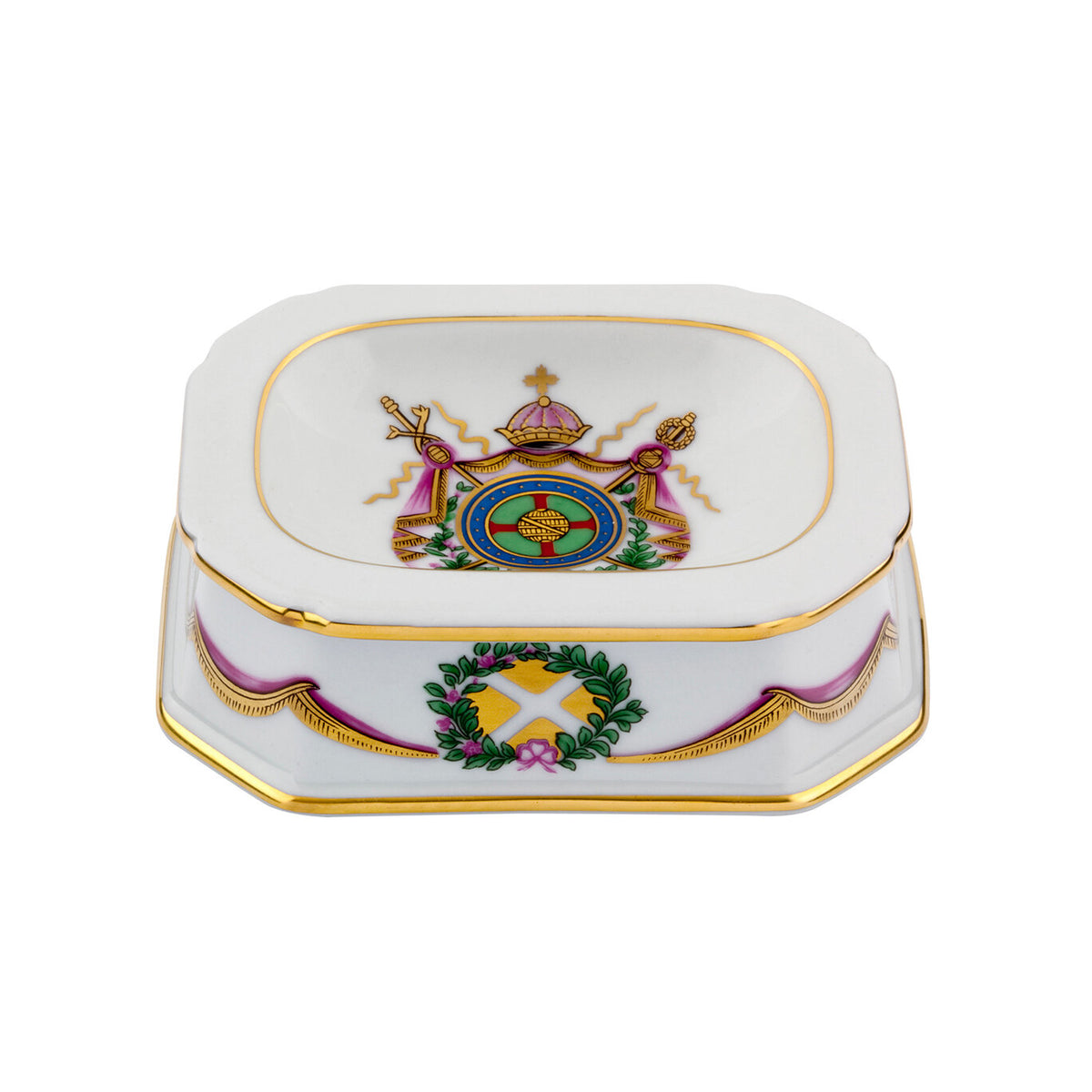 Vista Alegre Reis de Portugal Salt Cellar José Manuel D. Pedro IV on a white background